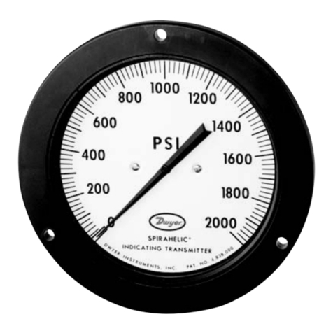 Dwyer Instruments Spirahelic 7000 Series Installation and operating instructions
