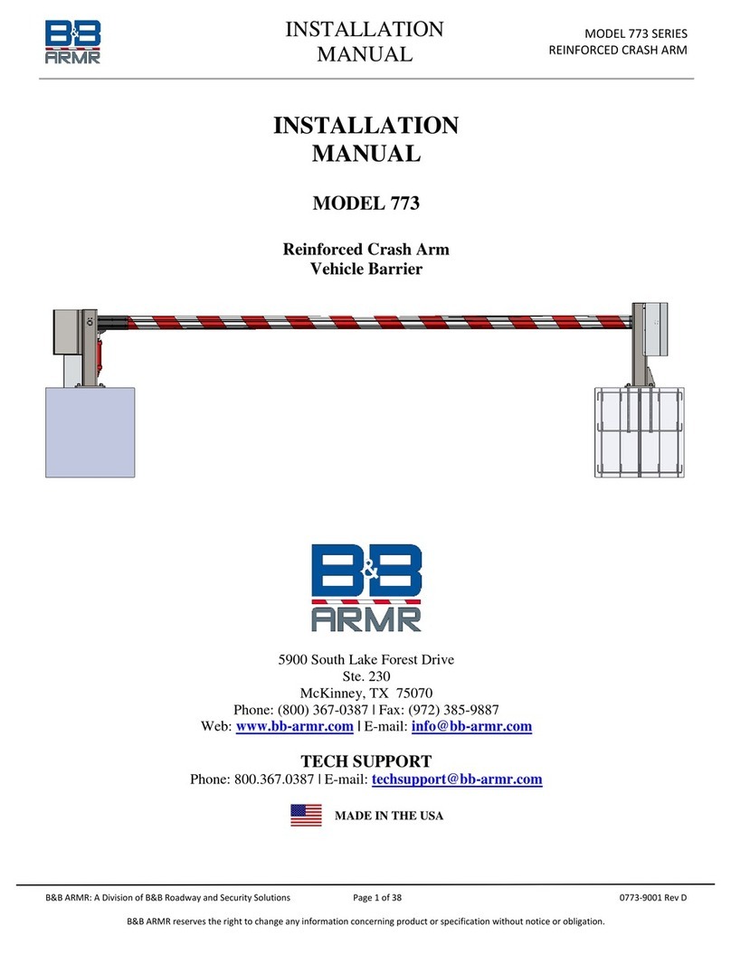 B&B ARMR 773 Series installation manual