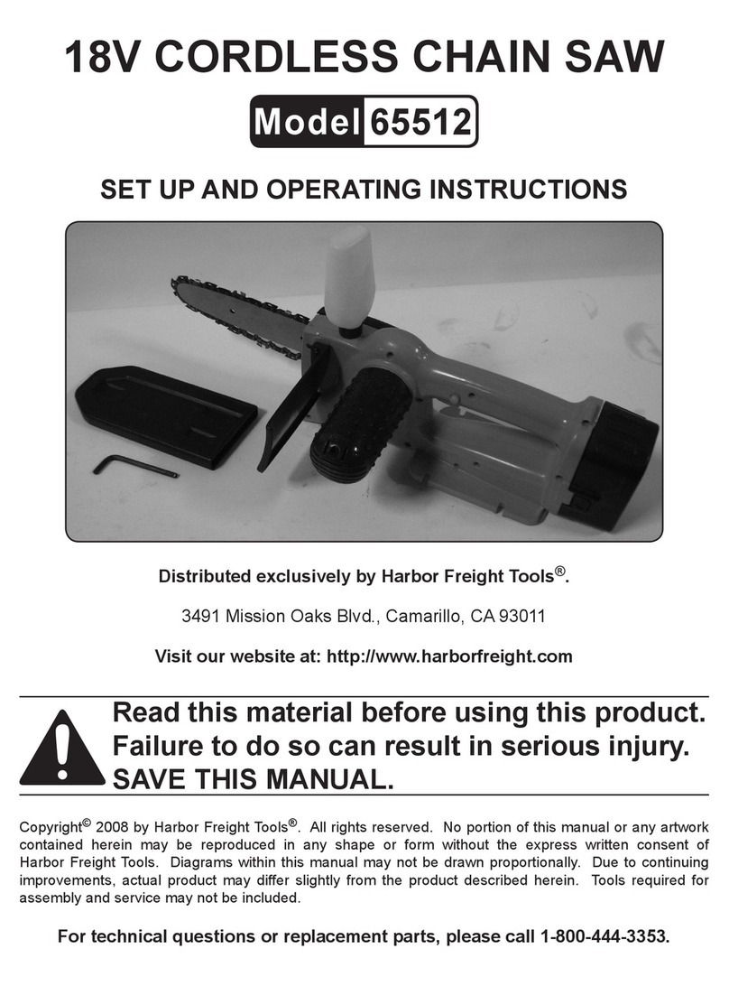 Harbor Freight Tools 65512 Set up and operating instructions