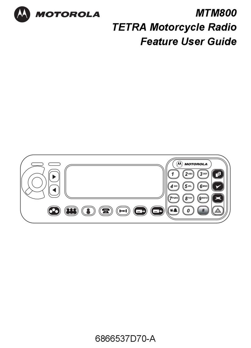Motorola TETRA MTM800 User manual