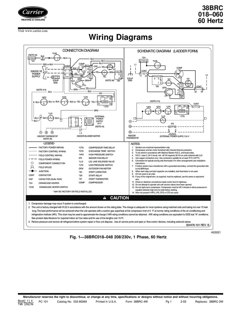 Carrier 38BRC018 Manual