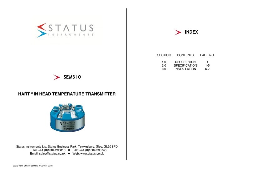 Status Instruments SEM310 User manual