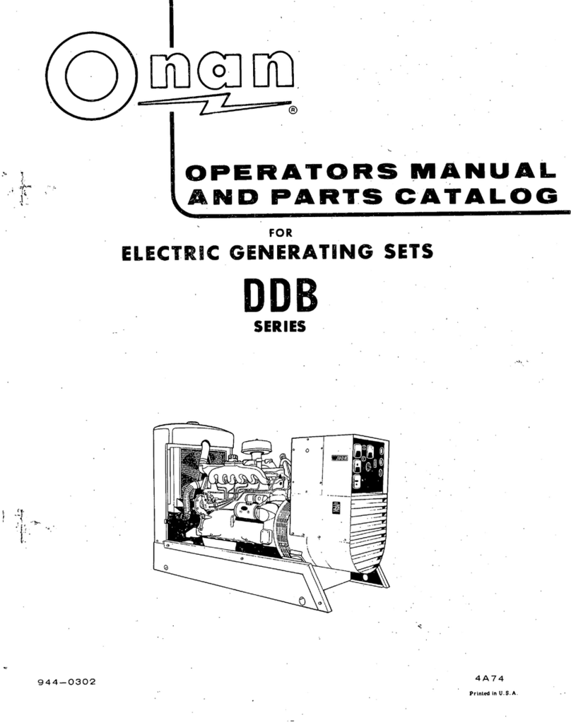 Onan 50.0DDB-15R Series Operator's manual and parts catalog