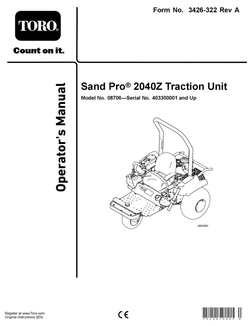 Toro Sand Pro 2040Z Operator's manual
