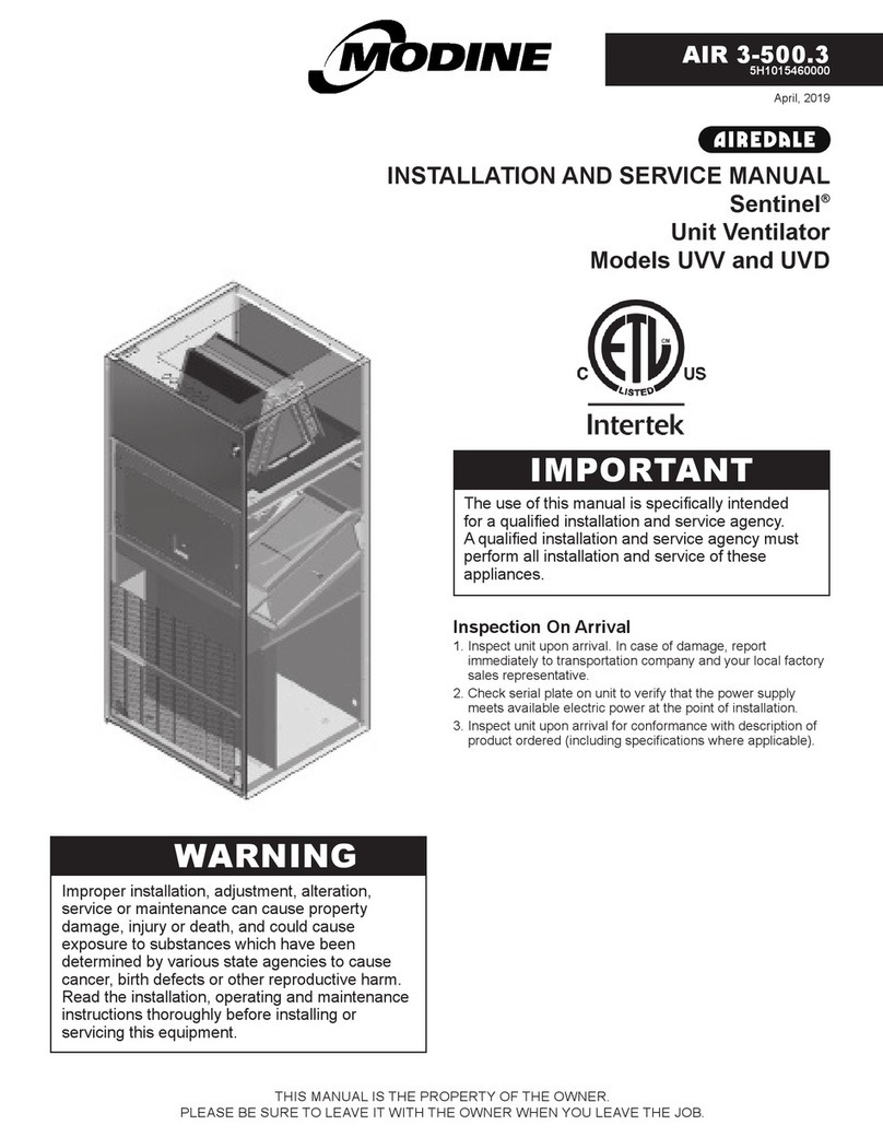 Modine Manufacturing Sentinel UVV Manual