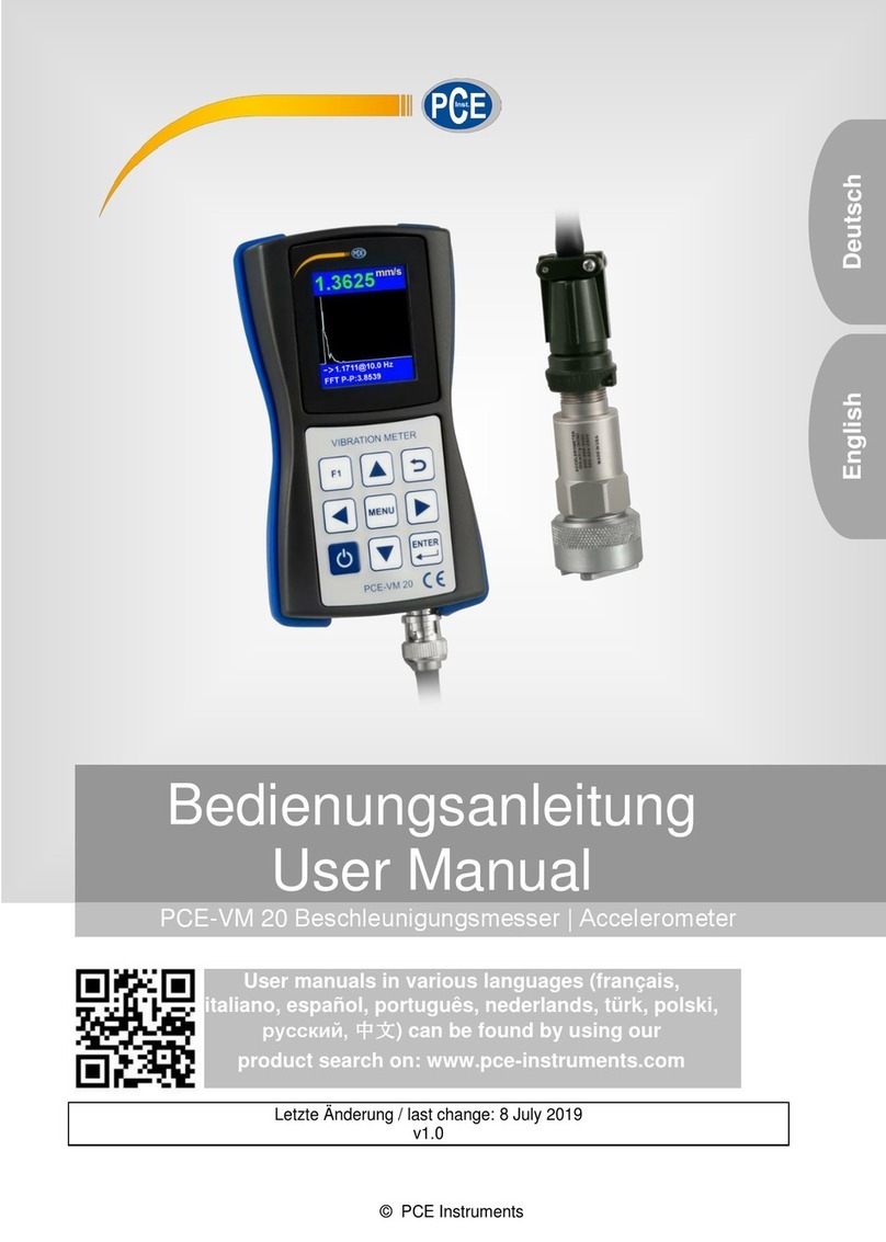 PCE Health and Fitness VM 20 user manual