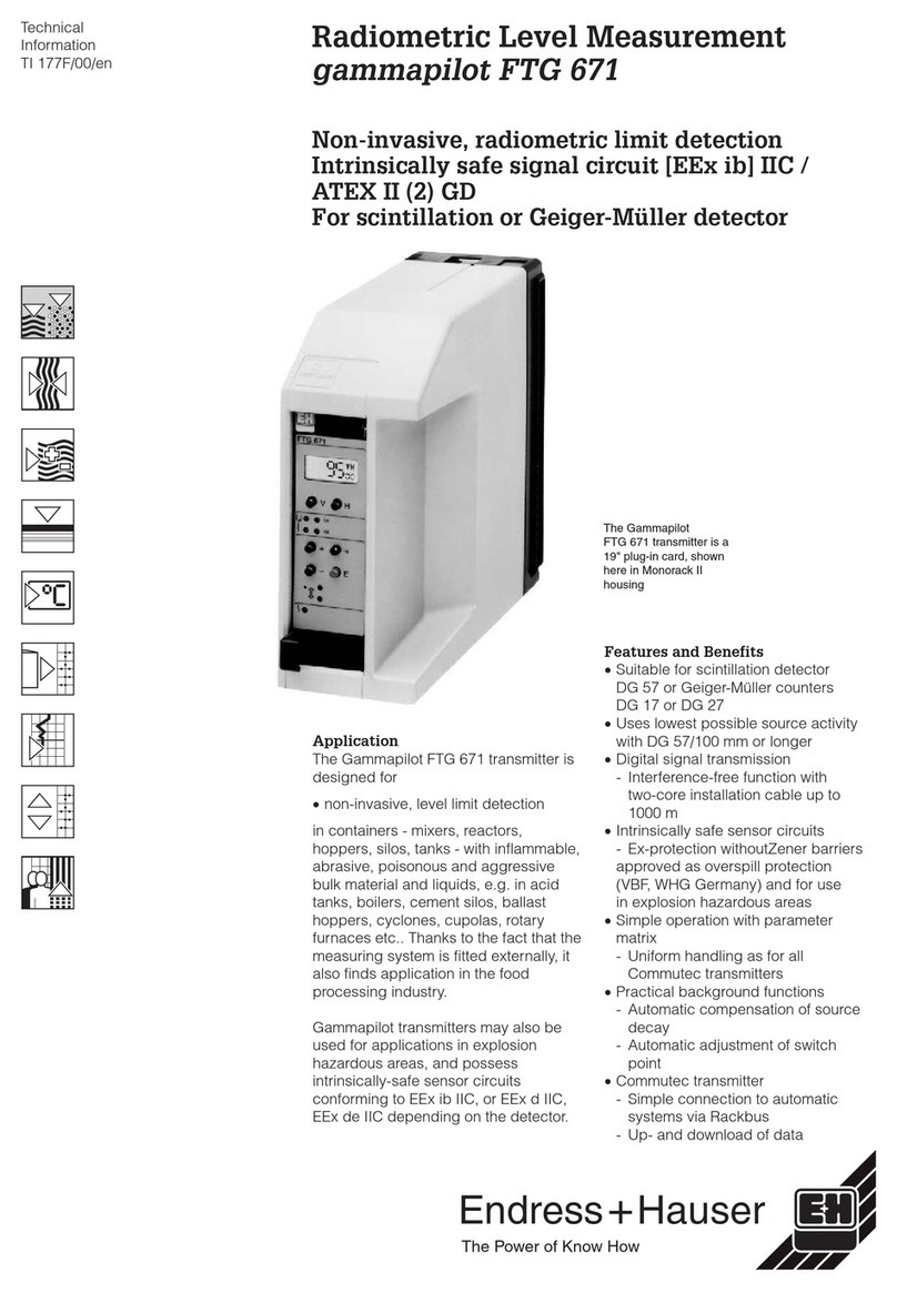 Endress+Hauser gammapilot FTG 671 technical information