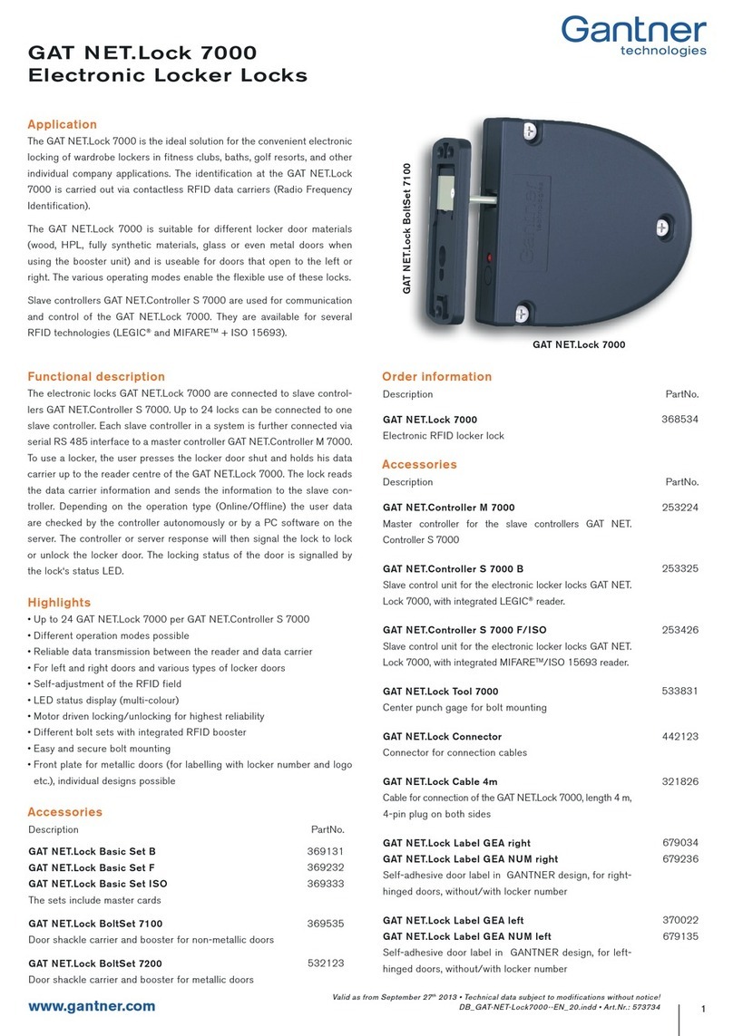 Gantner GAT NET.Lock 7000 User manual