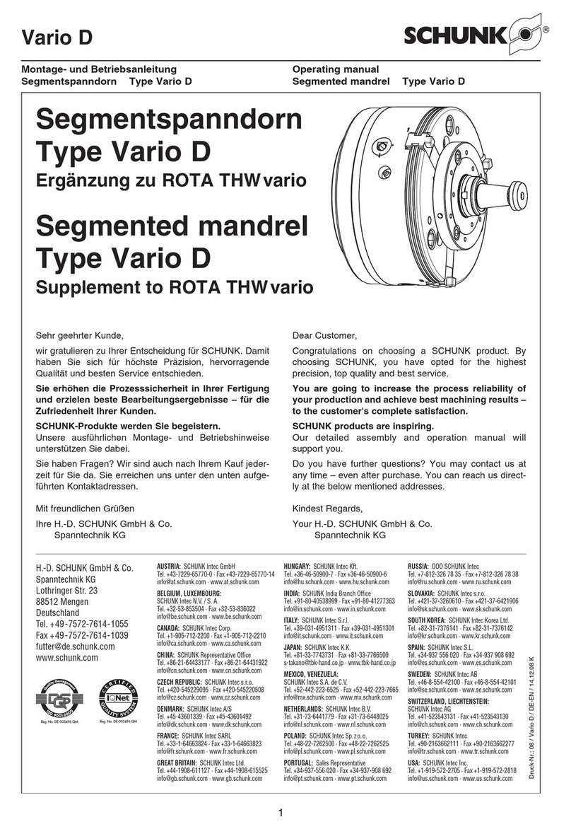 SCHUNK Vario D User manual