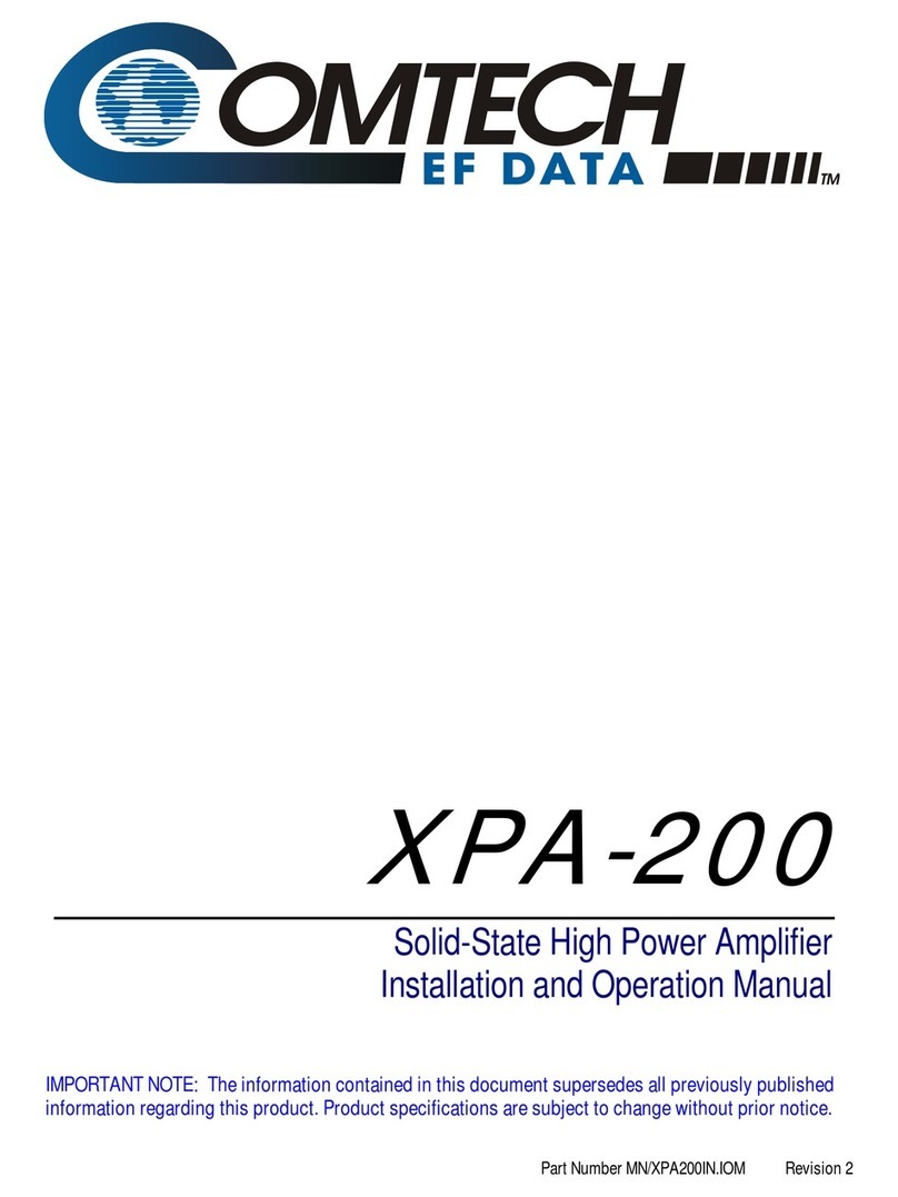 Comtech EF Data XPA-200 Installation and operation manual