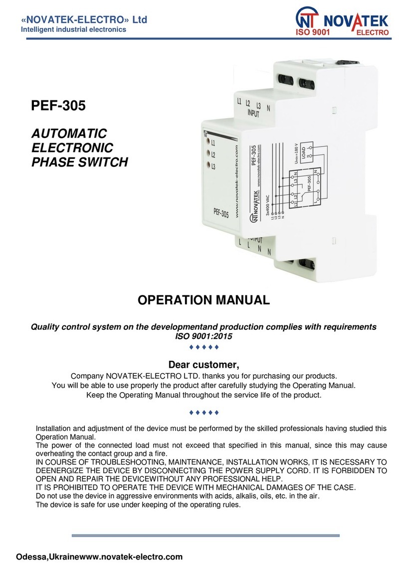 Novatek-electro PEF-305 Operation manual
