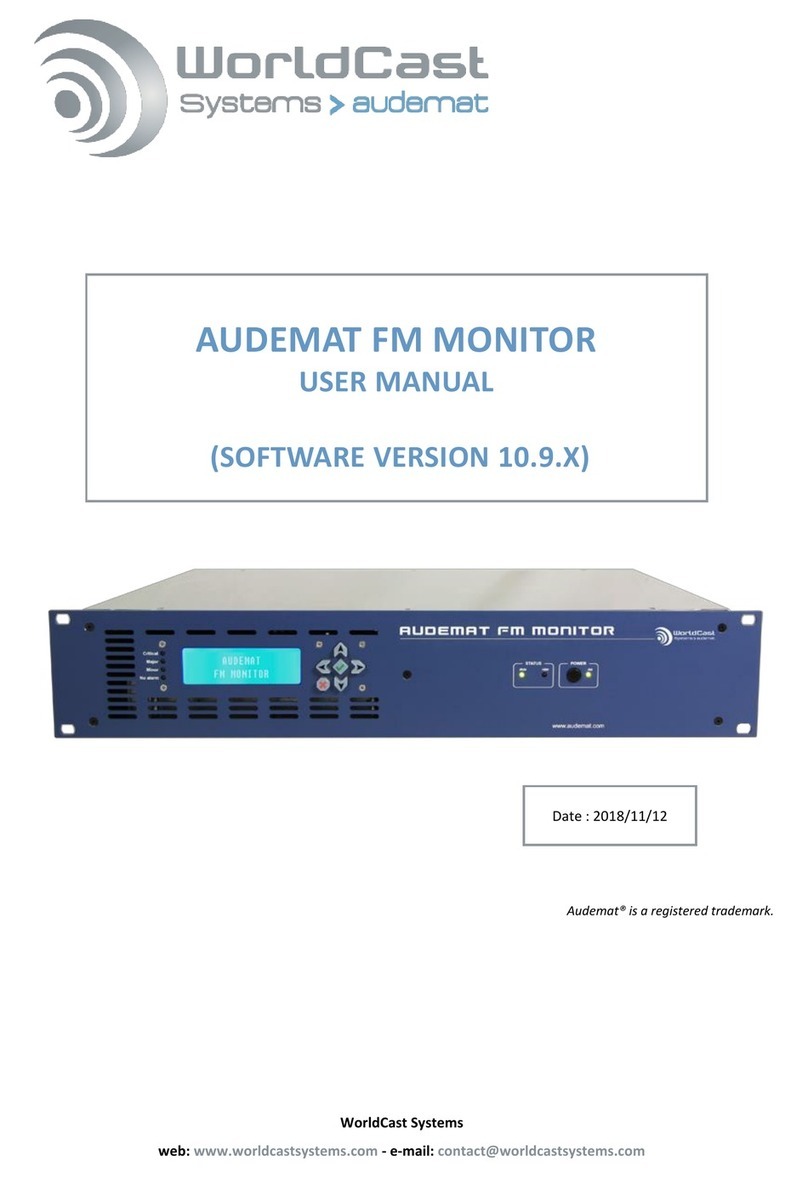 Worldcast Systems Audemat FM Monitor User manual