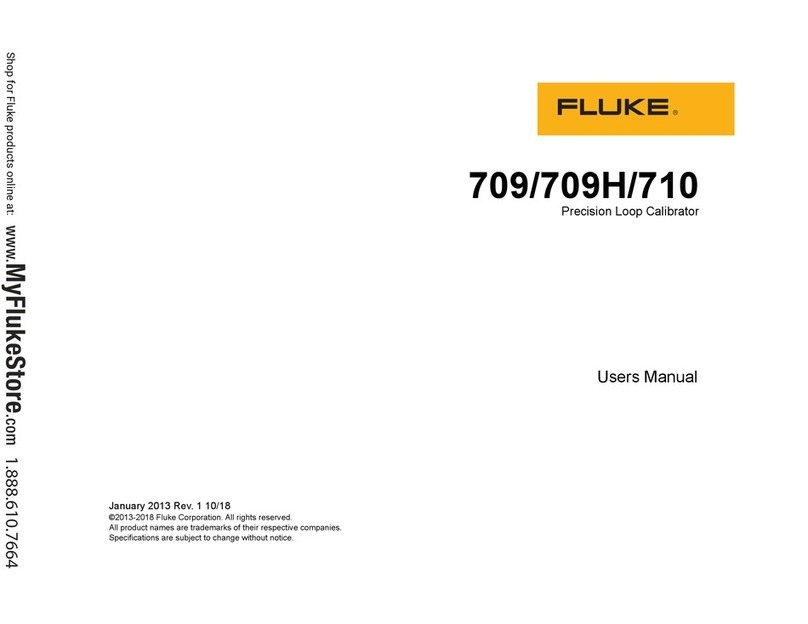 Fluke 709 User manual