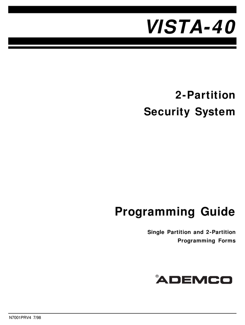 ADEMCO Ademco VISTA-40 Operating instructions