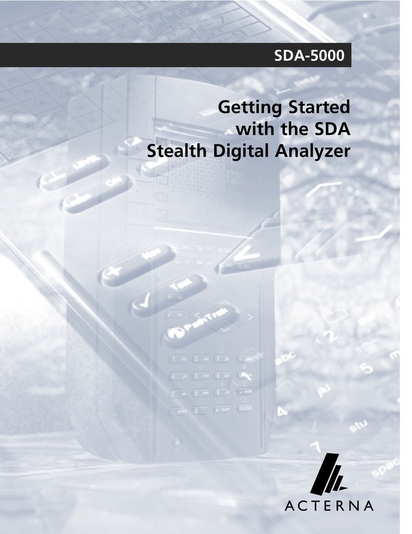 Acterna SDA-5000 Getting started
