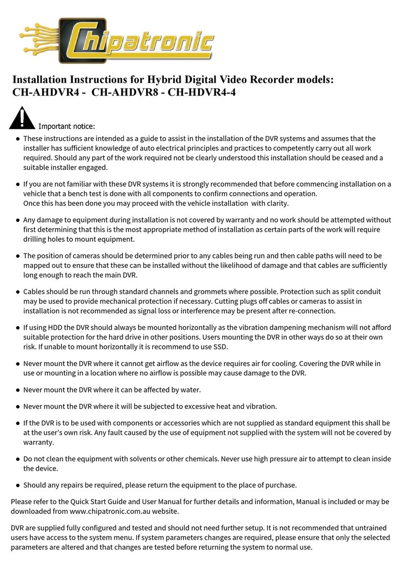 Chipatronic CH-AHDVR4 installation instructions