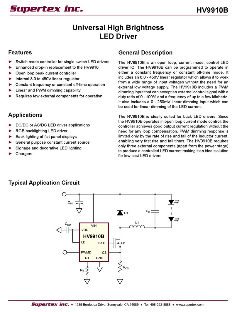 Supertex HV9910B quick start guide