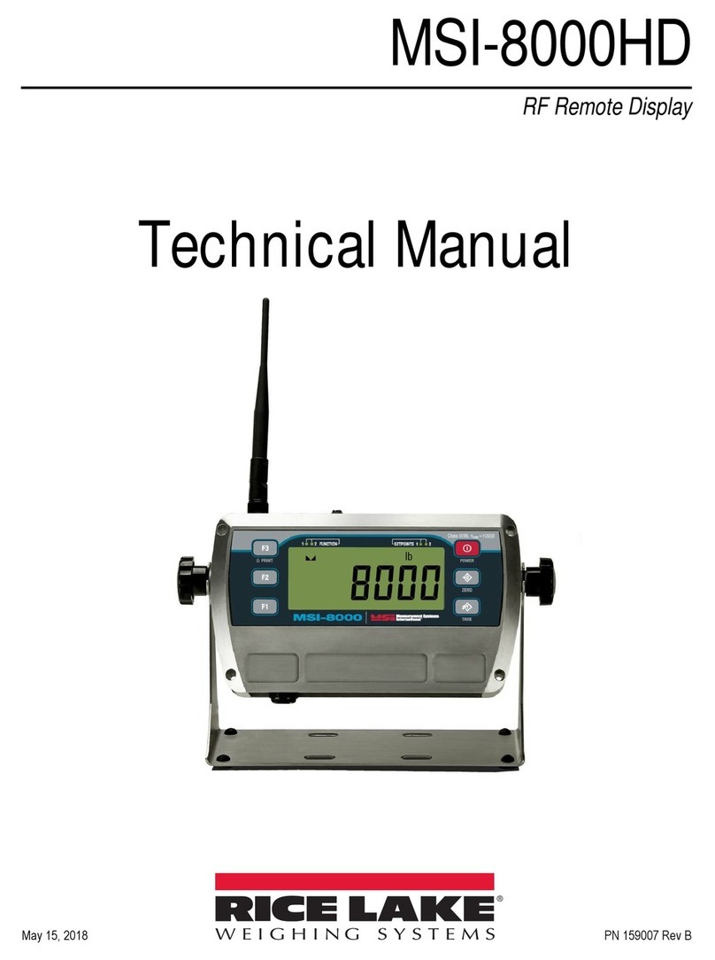 Rice Lake MSI-8000HD Technical manual