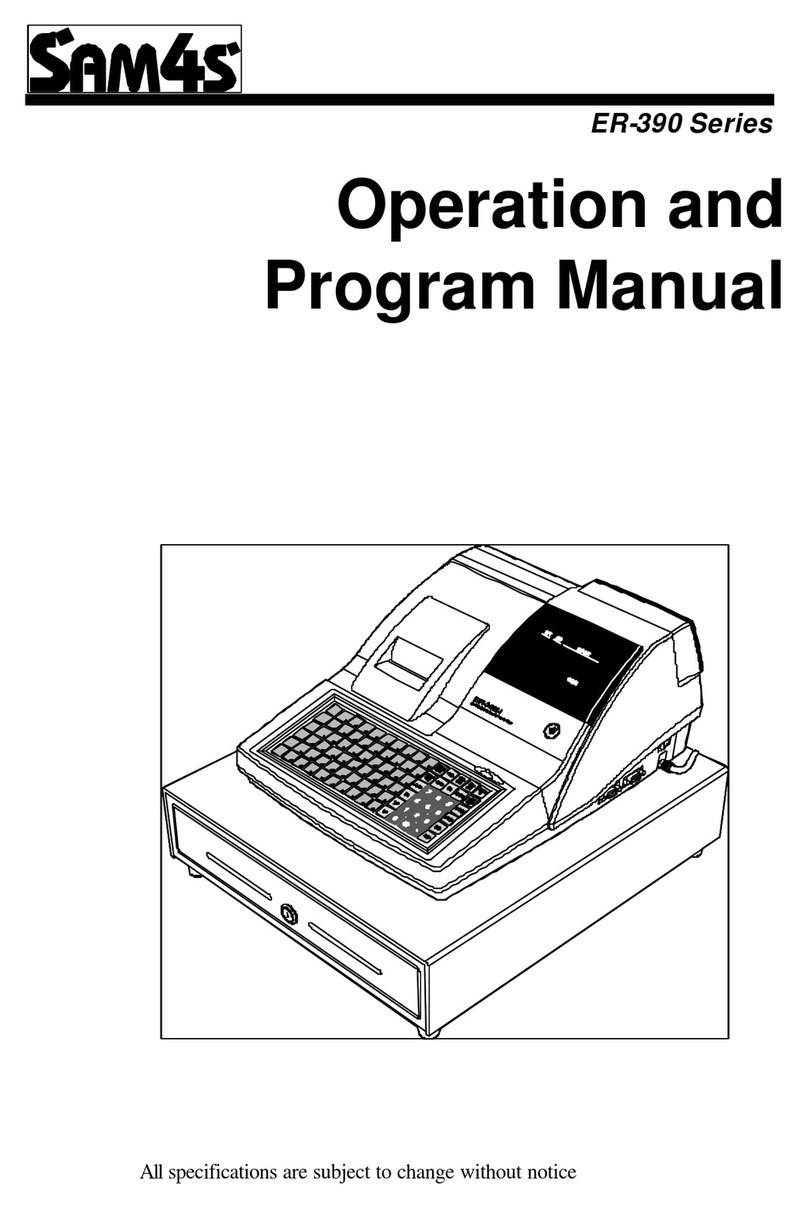 Sam4s ER-390 SERIES Operation and program manual
