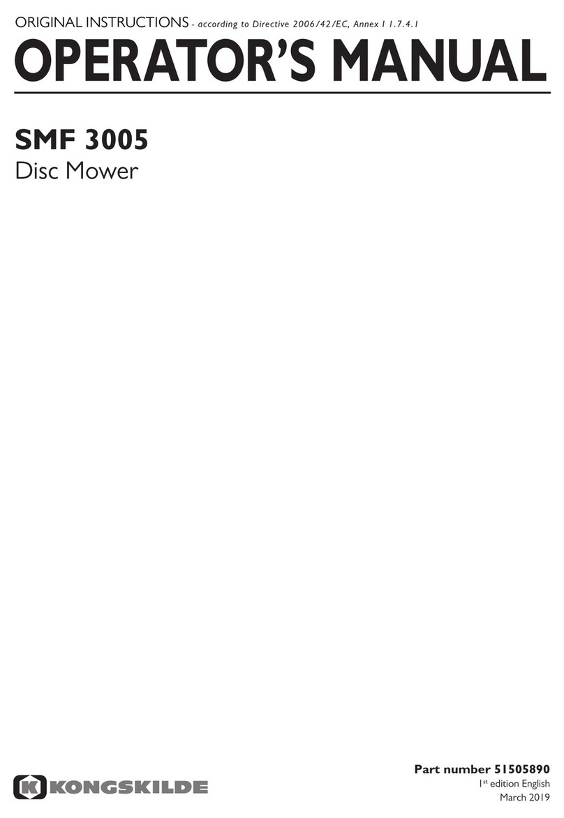 Kongskilde SMF 3005 Operator's manual