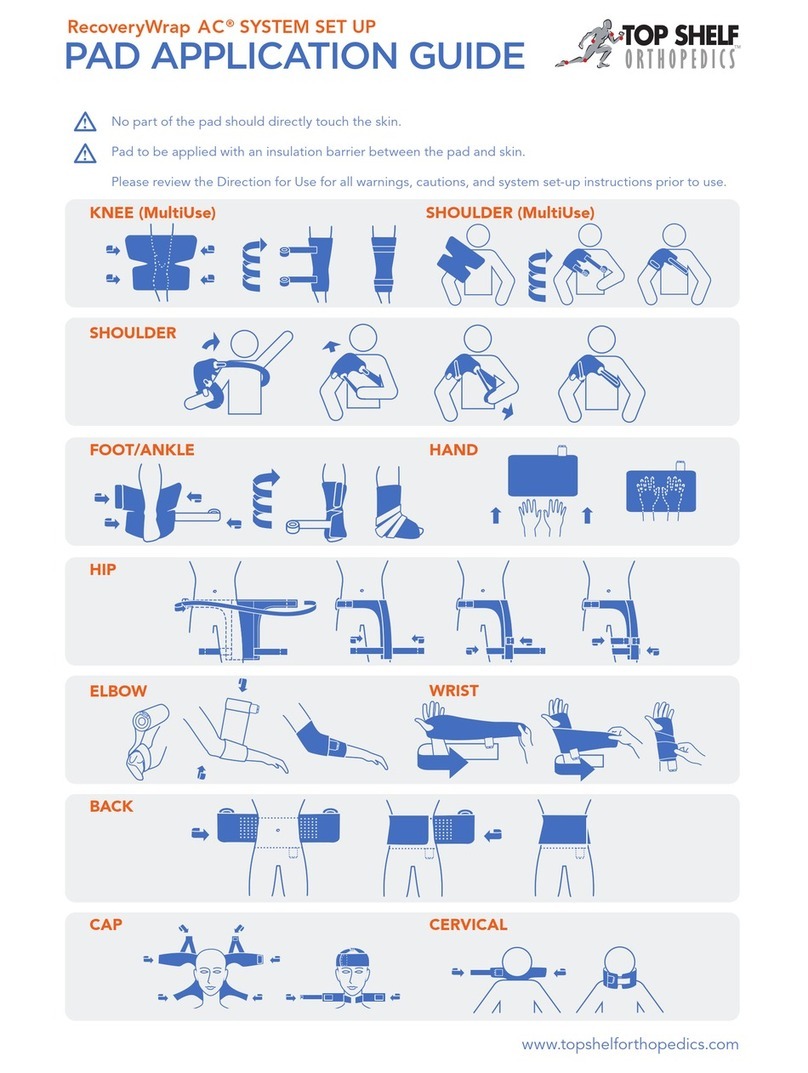 Top shelf Orthopedics RecoveryWrap AC User guide
