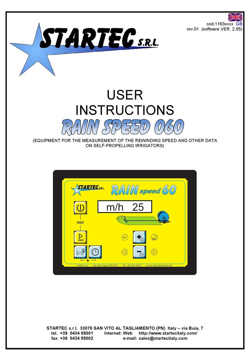 Startec S.R.L. Rain Speed 060 User manual