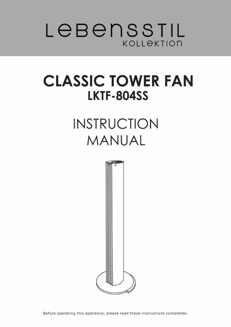 Lebensstil Kollektion LKTF-804SS instruction manual Lebensstil Kollektion LKTF-804SS instruction manual