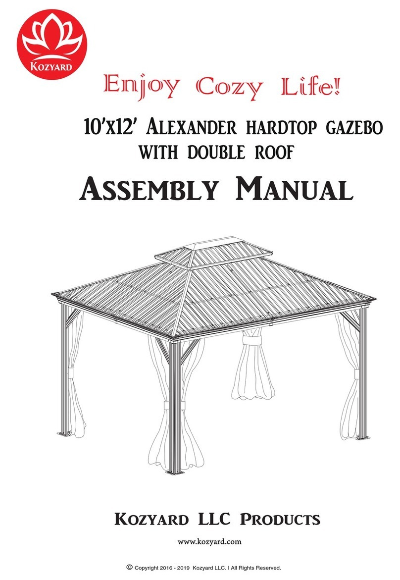 Kozyard 10'x12' Caesar User manual
