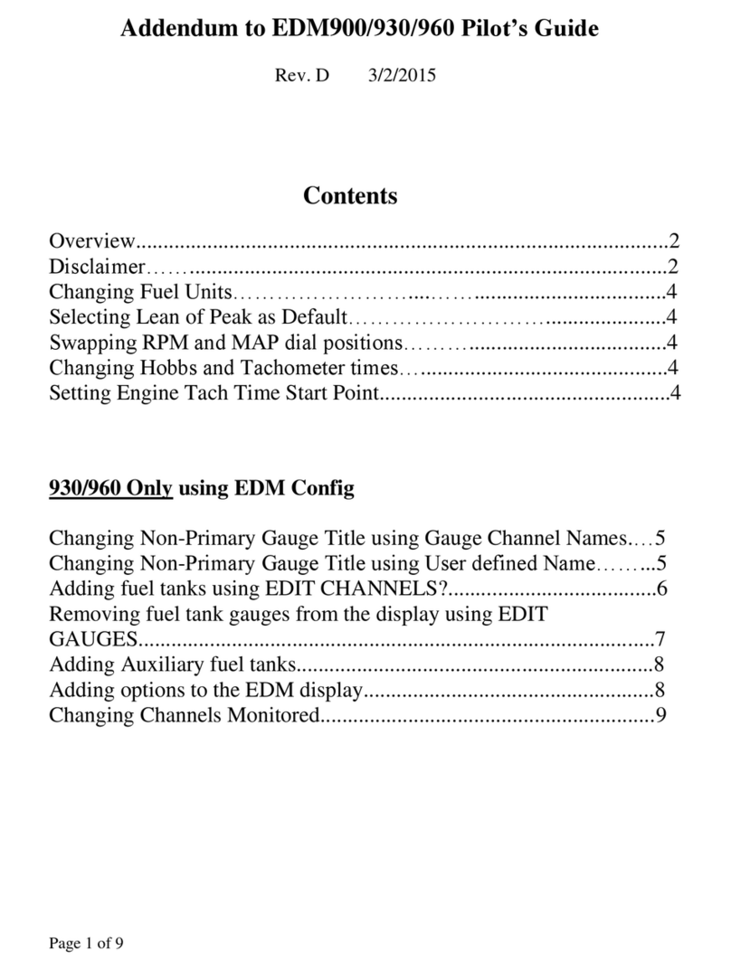 J.P. Instruments EDM-900 Pilot's guide addendum J.P. Instruments EDM-900 Pilot's guide addendum