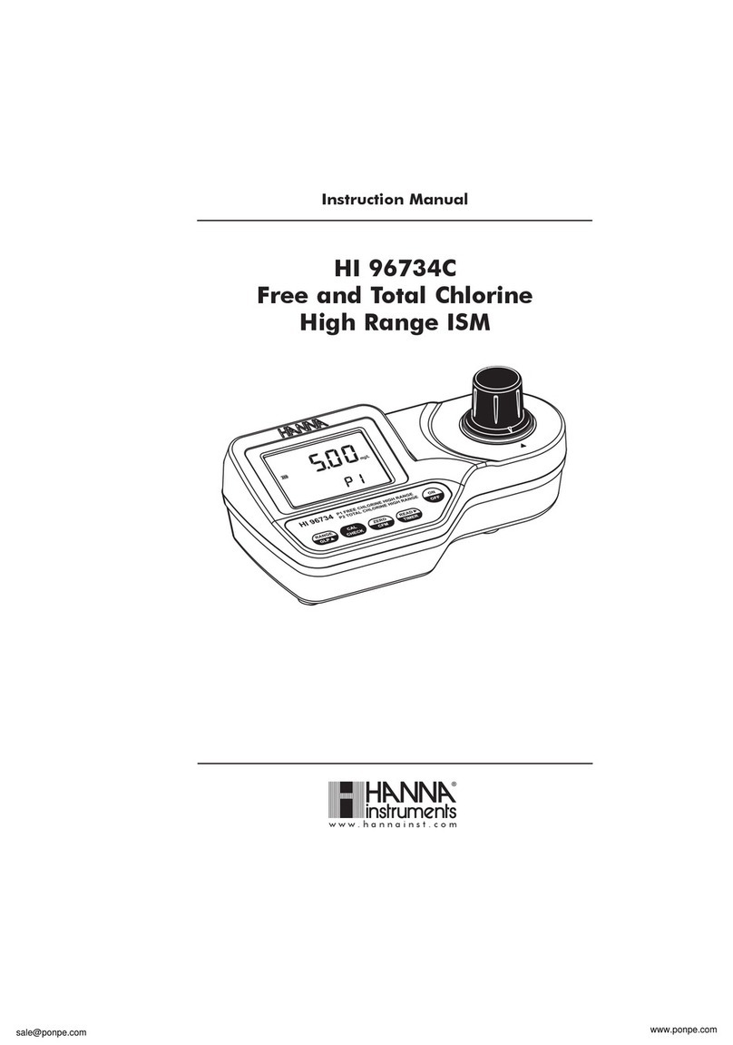 Hanna Instruments HI 96734C User manual Hanna Instruments HI 96734C User manual