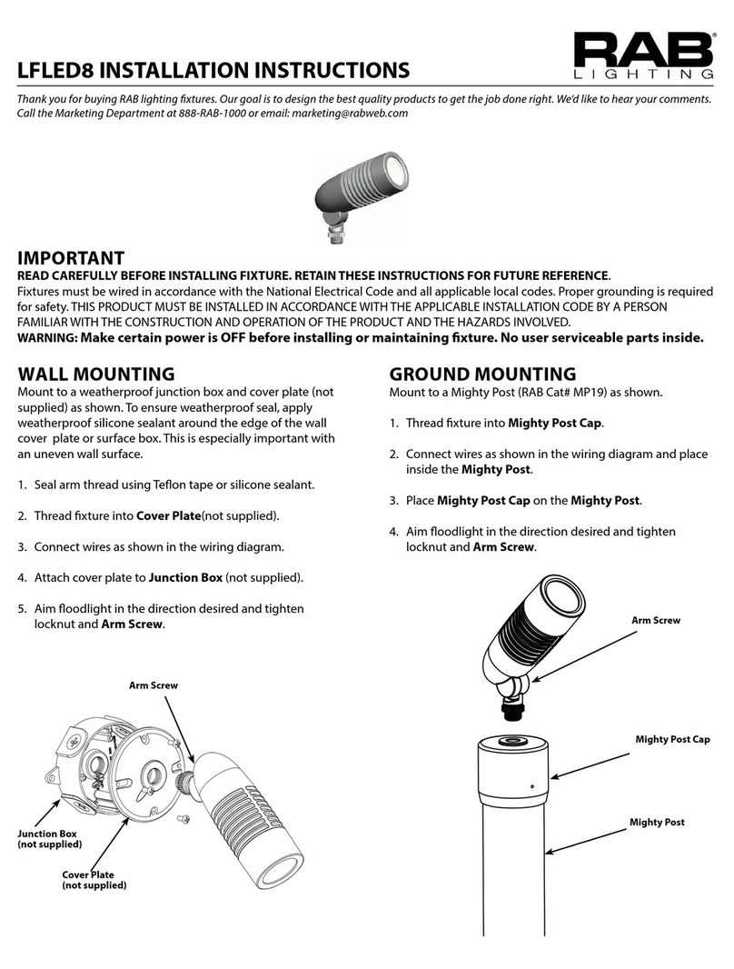 RAB Lighting LFLED8 installation instructions
