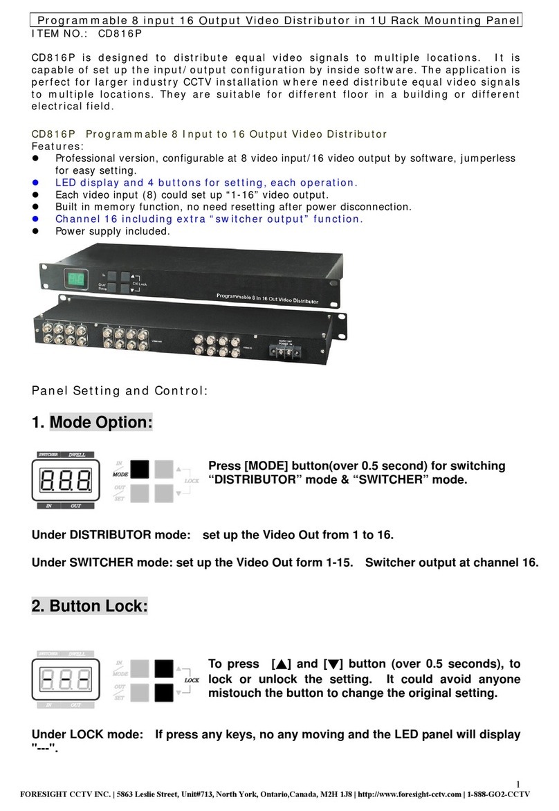 FORESIGHT CD816P manual