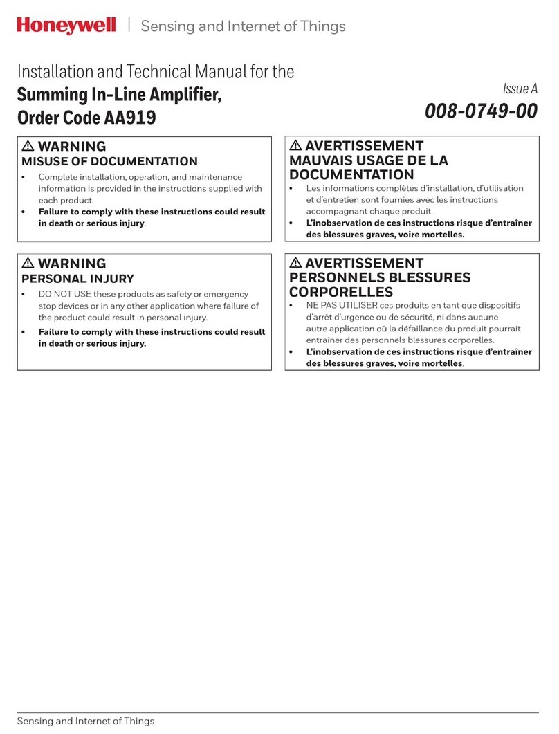 Honeywell AA919 Installation and technical manual