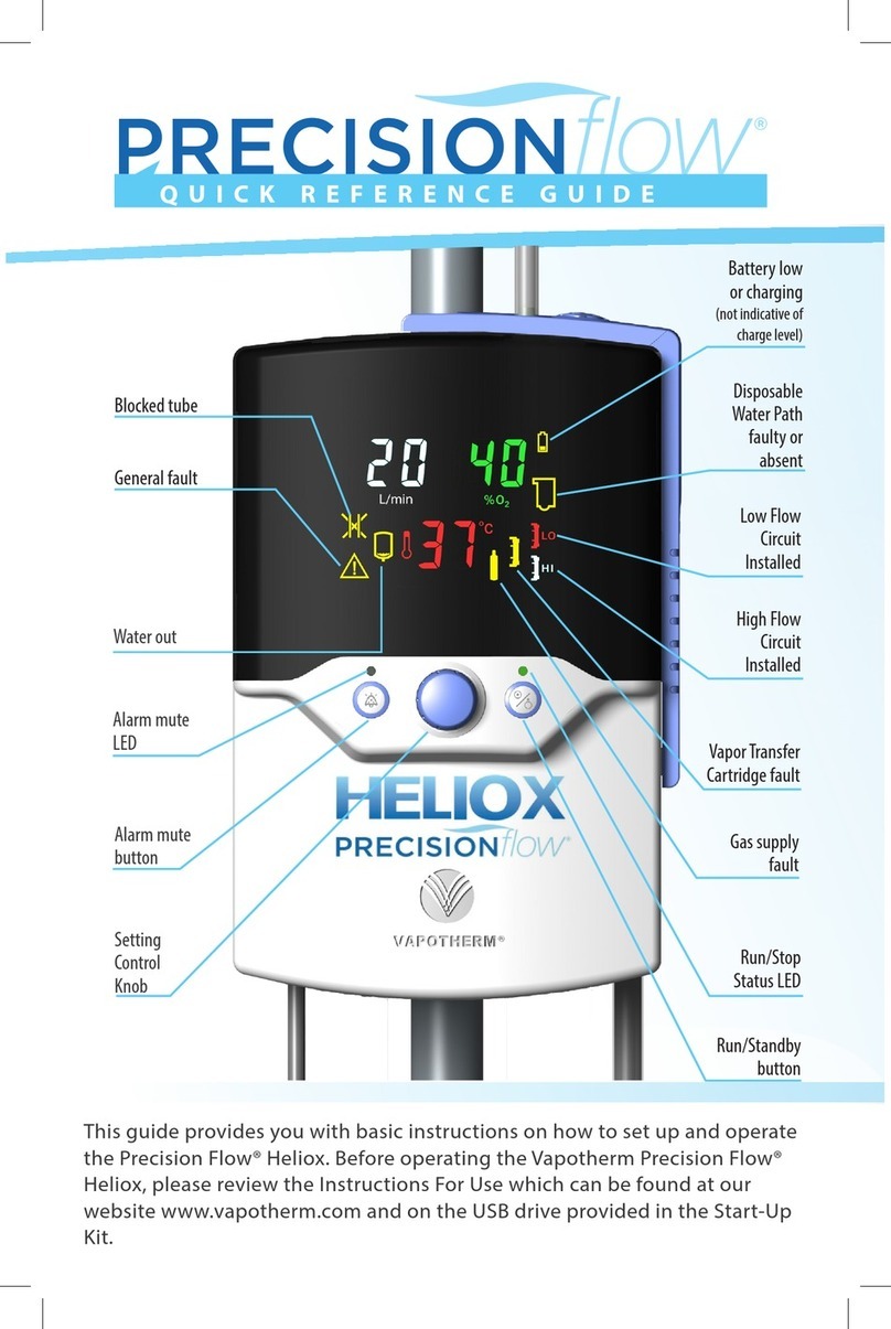Vapotherm Heliox Precision Flow Quick reference guide Vapotherm Heliox Precision Flow Quick reference guide