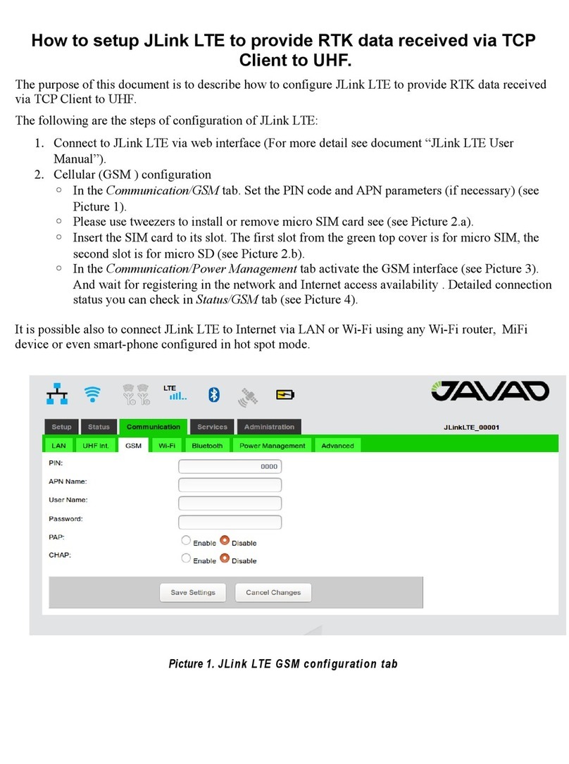 Javad JLink LTE Series User manual