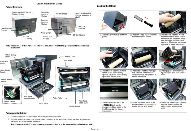 TSC TTP 244M Pro Series Quick installation guide