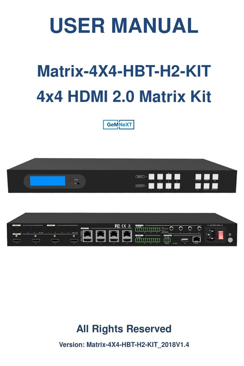 AVDIS GeMNeXT Matrix-4X4-HBT-H2-KIT user manual