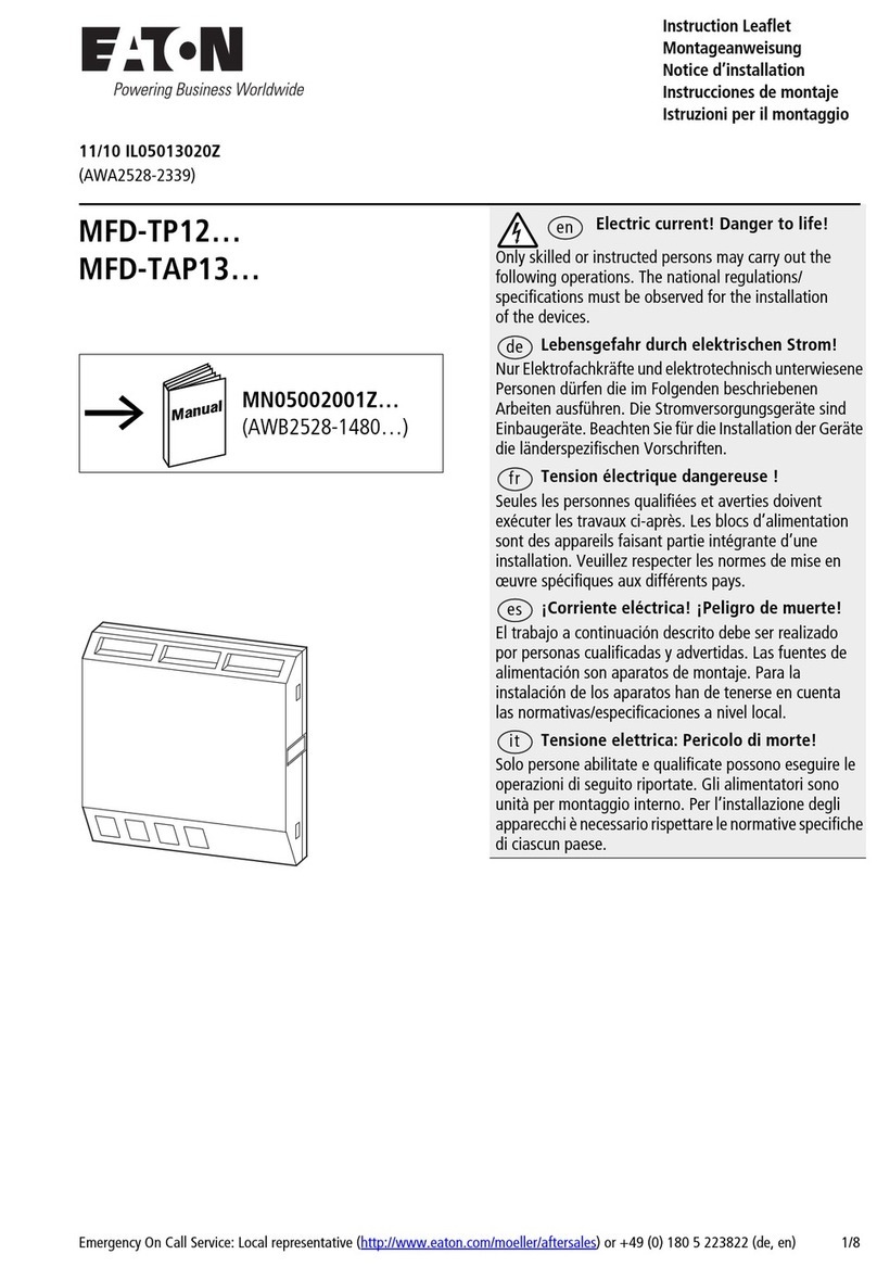 Eaton MFD-TP12 Series Instruction leaflet
