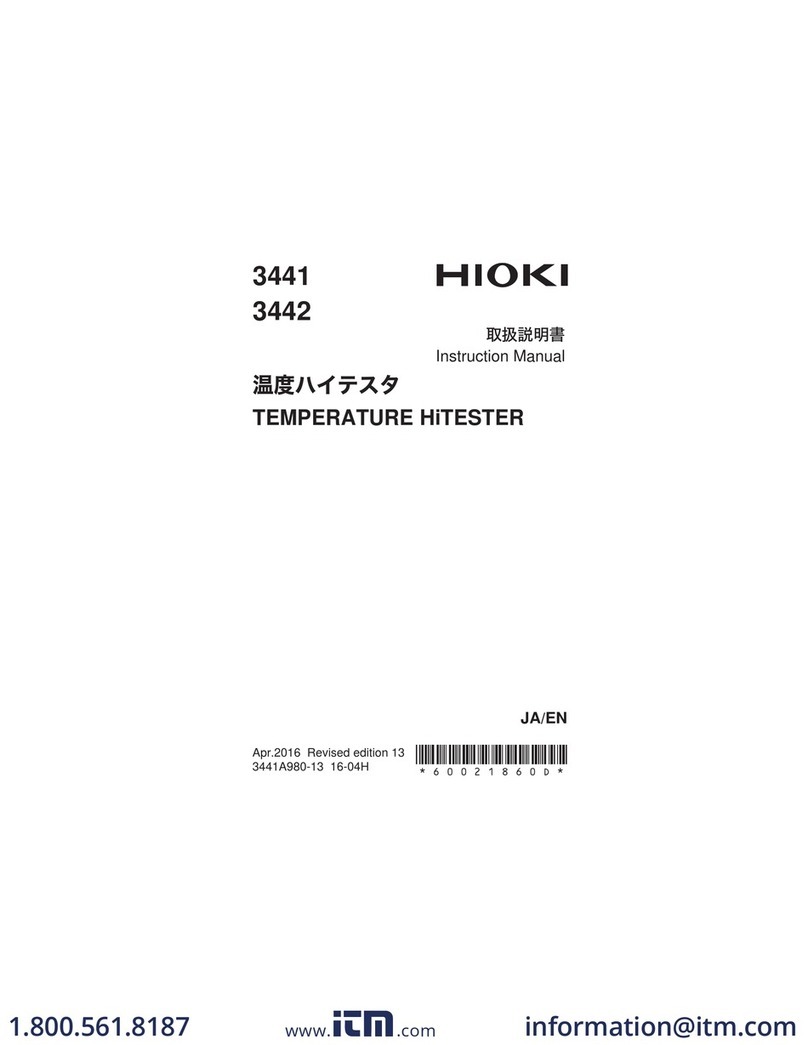 Hioki 3441 instruction manual