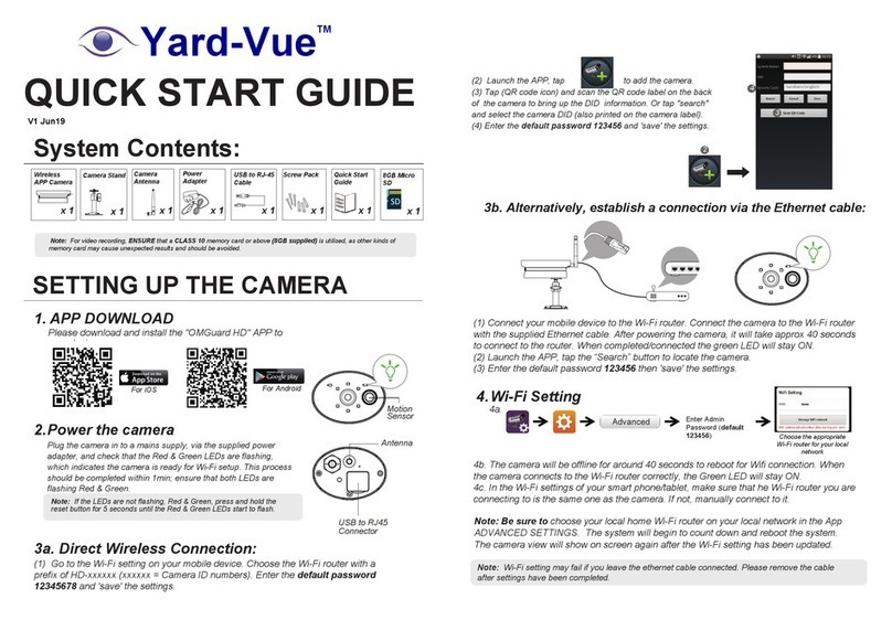 Trailer Vision Yard-Vue quick start guide