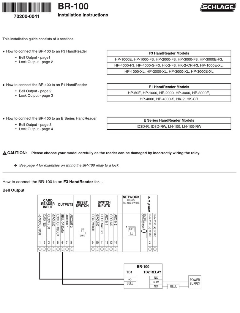 Schlage BR-100 installation instructions