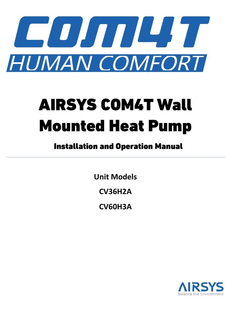 AIRSYS COM4T CV36H2A Series Installation and operation manual