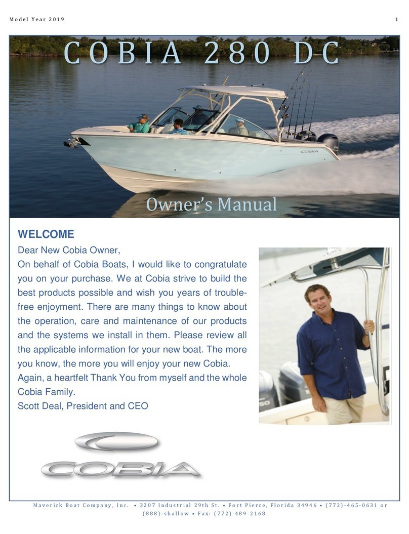 COBIA 280 DC 2019 owner's manual