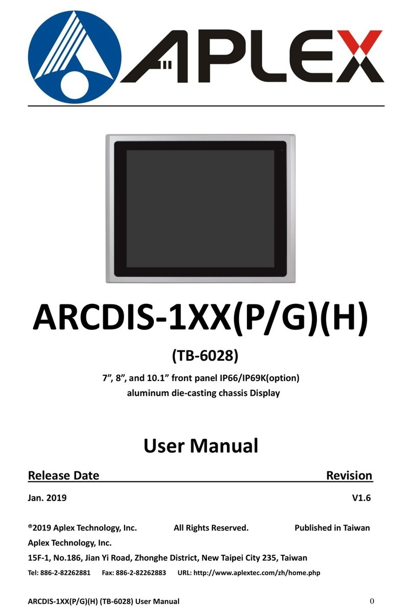 Aplex ARCDIS-1 (P/G) Series User manual Aplex ARCDIS-1 (P/G) Series User manual