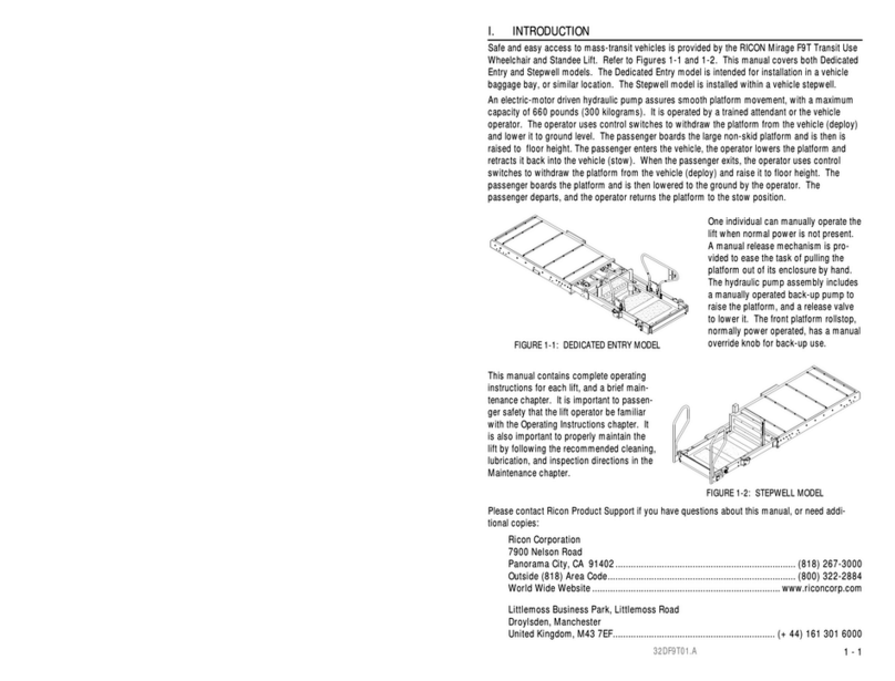 Ricon Mirage F9T User manual