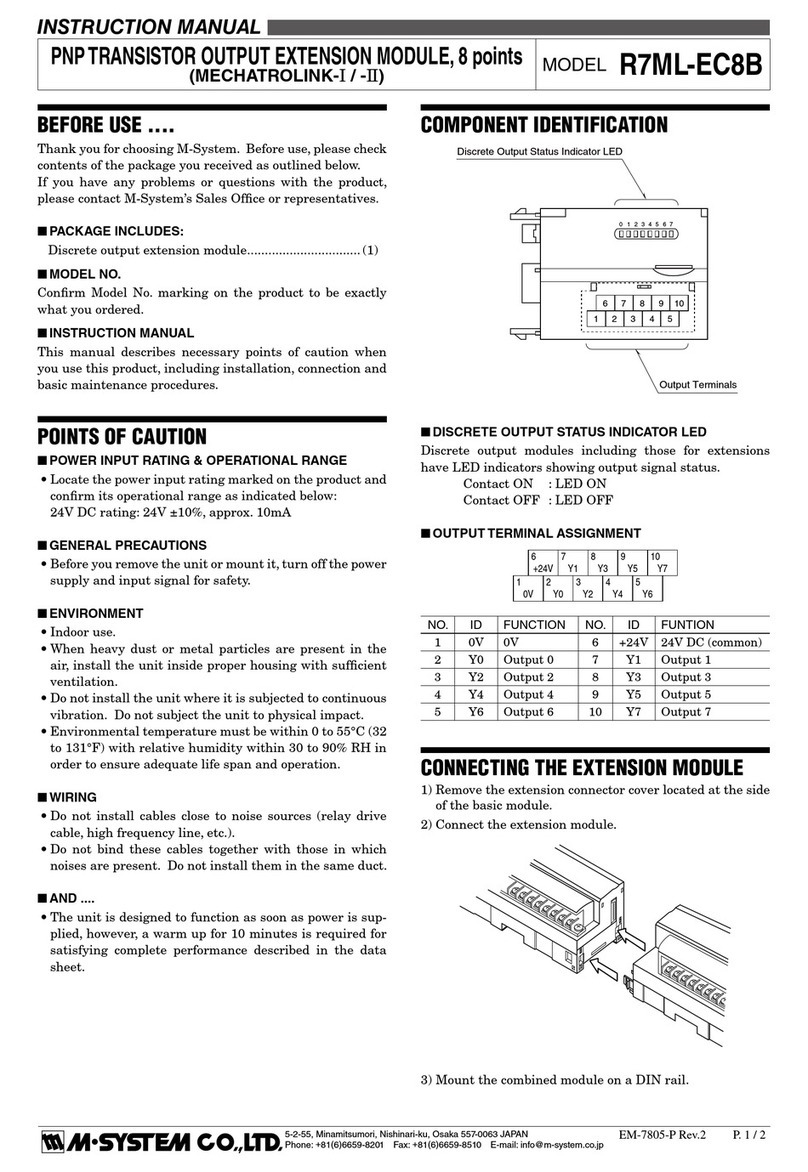 M-system R7ML-EC8B instruction manual