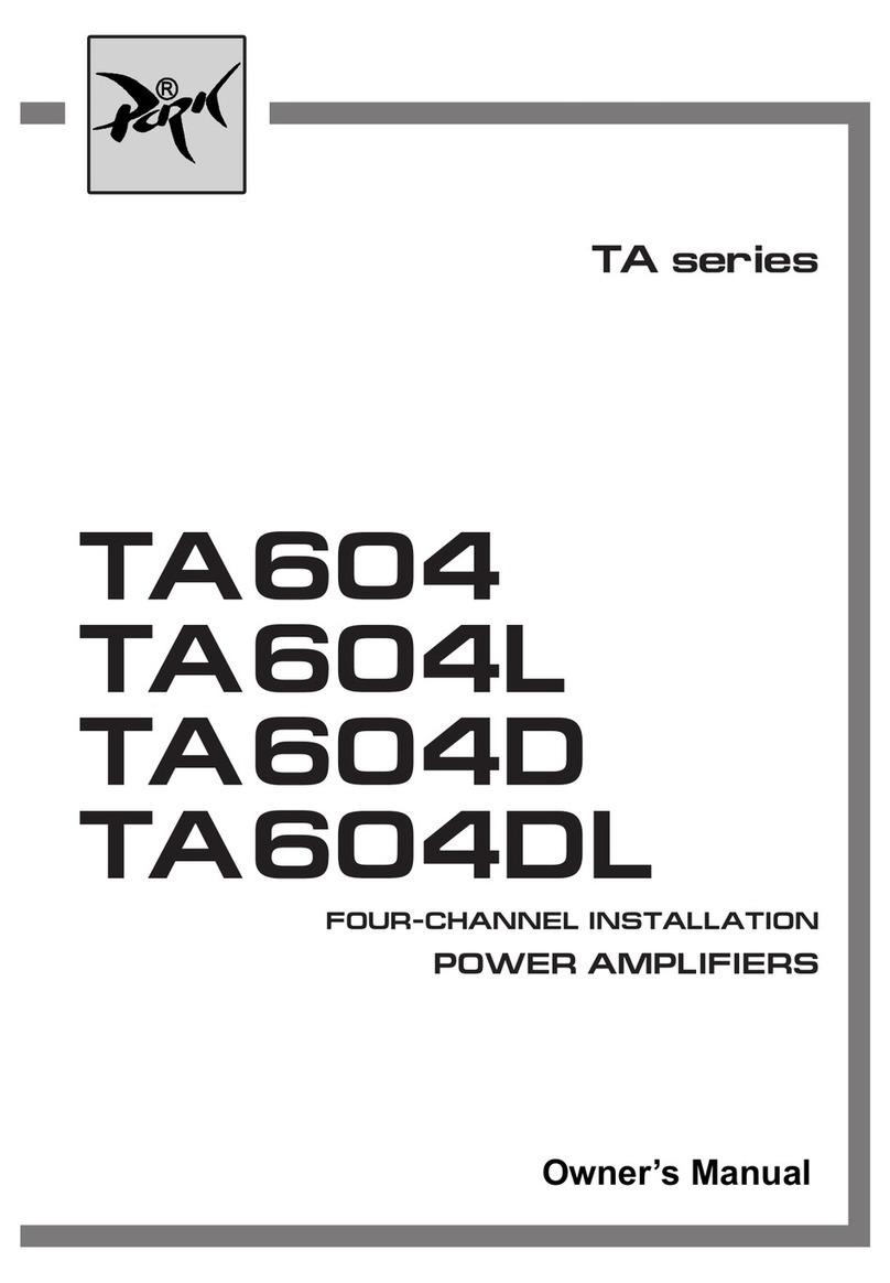 PARK AUDIO TA Series owner's manual