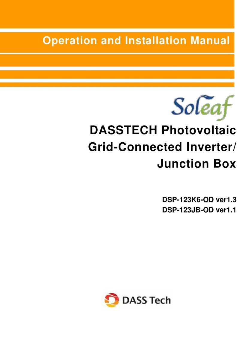 Dass Soleaf DSP-123JB-OD Operation and installation