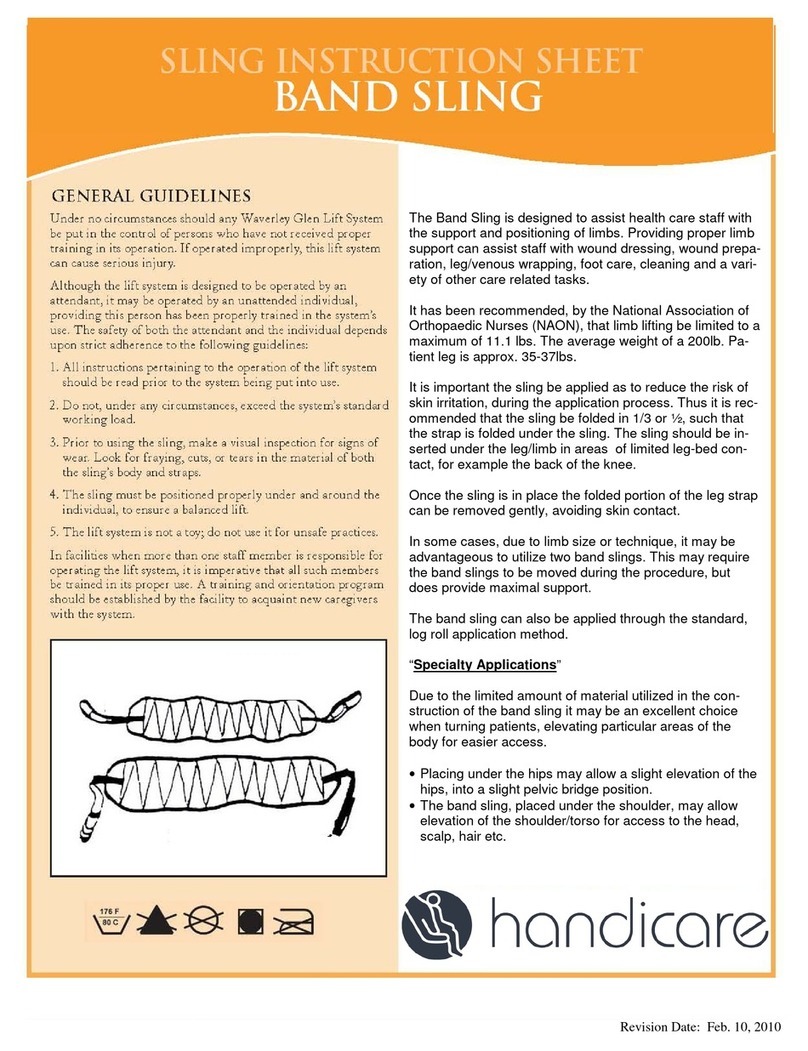 Handicare Band Sling instruction sheet