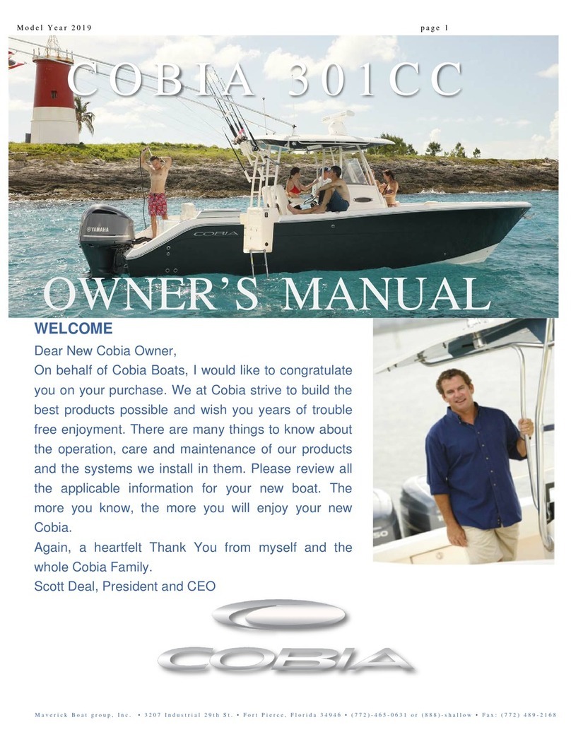 COBIA 301CC owner's manual